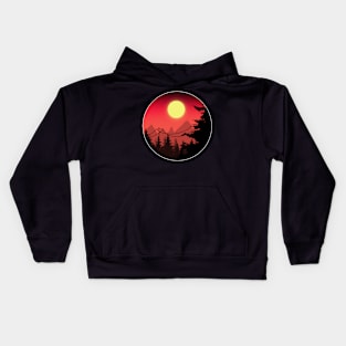 Sunset forest Kids Hoodie